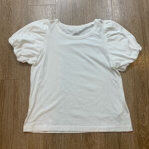 Workshop Republic Clothing White Short Sleeve Top